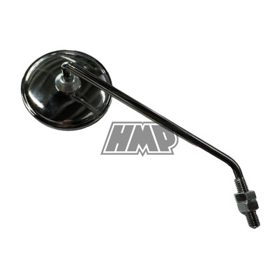 Espelho retrovisor redondo pequeno 75 mm cromado direito